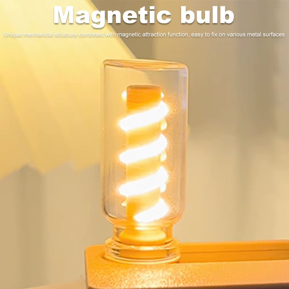 Press Lever Ejection Night Light Mechanical Flip Flexible Light Ornament Stress Relief Magnetic Suction Lamp for Outdoor Camping